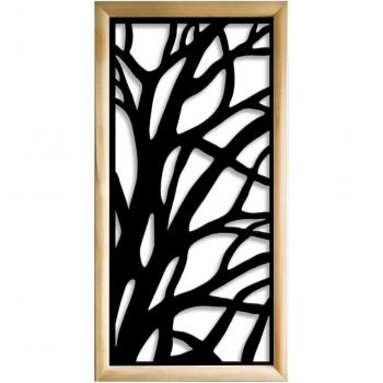 Signorbit Moduli Alberi in Nero Legno e PVC 73x148 cm