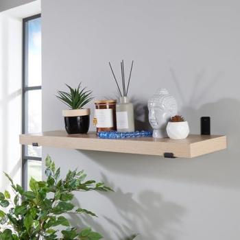 Oak‑Tone Chunky Display Shelf – 80 × 20 cm, 3.8 cm High