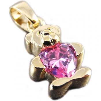 Collana Lily Treasures G1710 – Orecchino Oro Placcato “Teddy Love” Rosa Brillante