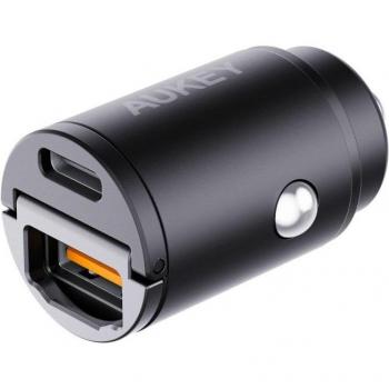 Cargador de coche Aukey 30W con 2 puertos USB
