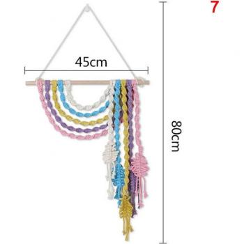 Tenture murale en tissu macramé, décoration de chambre Boho MSU88
