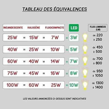 Set de 5 ampoules LED E27 10 W – Température 4000 K – Pas d'appoint