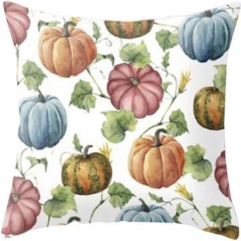 Almohada Acuarela Calabaza – Sofá, Dormitorio y Fiesta