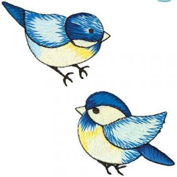 Wrights Blue Bird Iron‑On Embellishments – 2 Pkg