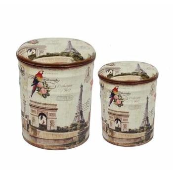 Parigi Lounge: Contenitore Tondo per 2 Pouf