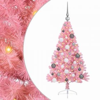 Pink Lumina 150 LED 120cm PVC Christmas Tree – VidaXL Edition
