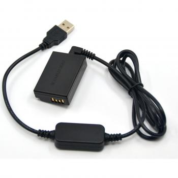 Batería Virtual DR‑E17 + Cable USB para Cámaras Digitales sin Espejo Canon M3/M5/M6