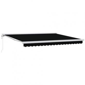 Weatherproof Retractor Awning – 400mm × 300mm Black, Dual‑Material Construction