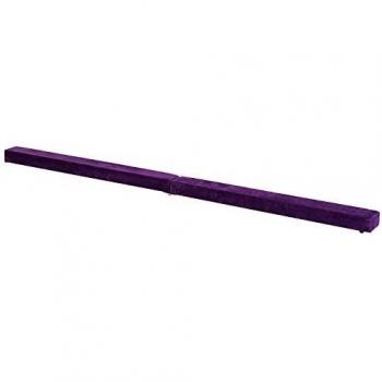 Poutre de Gymnastique Antidérapante 2,1 m Pliable Daim Violet