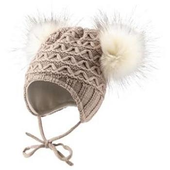Cappello sabbia a maglia con pompon Sterntaler