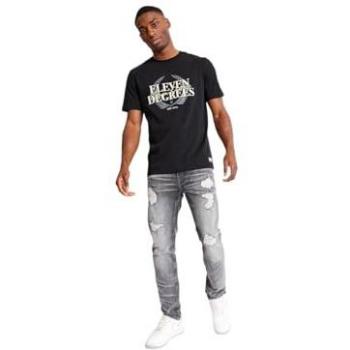 Camiseta Gráfica 11 Degrees Negra con Logo