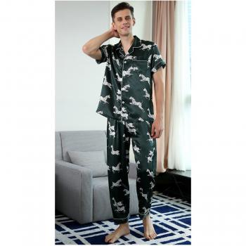 Conjunto de pijama seda cebra 2 uds D-2184