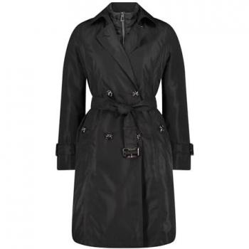 Betty Barclay Polartex‑Trenchcoat – Schwarze Edition, Größe 40