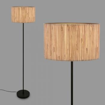 Piantana in metallo con decorazione in seagrass, E27, colore naturale