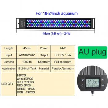 Luz LED para acuario con control de brillo y temporizador