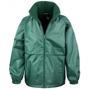 Result Core Youth Microfleece Lined Jacket – Bottle Green (Size M)
