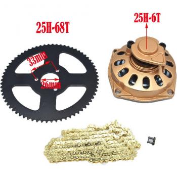 Mini Moto 25H T8F Chain Drive System for 47cc 49cc Pocket Bikes