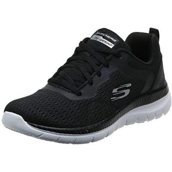 Skechers QuickPath Bountiful Women’s Vegan Sneakers – Black/White (6.5)