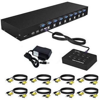 KVM USB Smart 8-Port per Monitor, Tastiera e Mouse