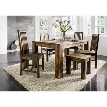 Sheesham Palissandro Tavolo Pranzo 240x100 grigio scuro
