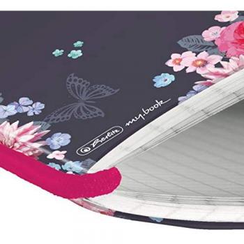 Cahier Fleurs with flex cover, in A5 format, by My book