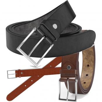 Belt di pelle nera per uomo – 125 cm – Made in Italy