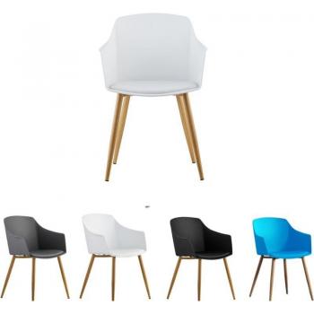 White Faux Leather Dining Chair