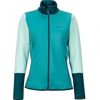 Grüne Marmot W Thirona Damenjacke in Colorblock-Stil, Patina Green, Größe S