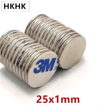 10 Uds imán magnético N52 25 mm de diámetro y 1 mm de grosor