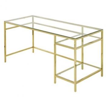 Escritorio Elegante TIZIO en Acero Dorado