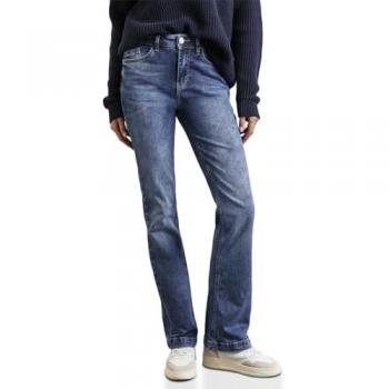 STREET ONE High Waist Jeans für Damen in mid blue random washed Gr. 32