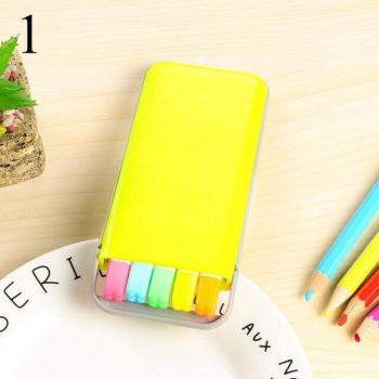 Lot 5 Stylos Colorés – Marqueur & Surligneur – Pack École