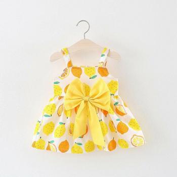 Cute Summer Baby Girl Bowknot Outfit 0-3Y