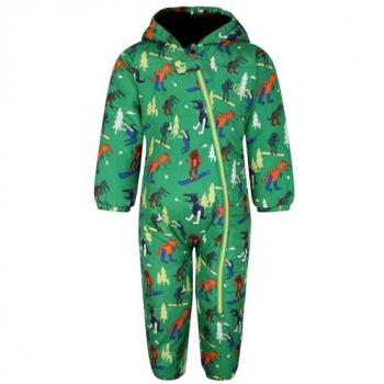 Dare 2b Kids Fully Lined Bambino II Insulated Snowsuit Trek Green Dinosaur, ARED 5,000 Waterproof Ski Snowsuit
