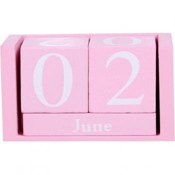 Bloques de calendario perpetuo de madera para escritorio