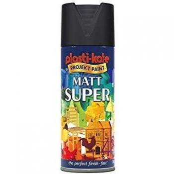 PlastiKote 400ML Super Spray Paint, Matt, Pure Brilliant White