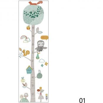 Cartoon Animal Height Chart for Kids