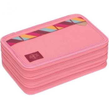 LÄSSIG Federmäppchen School Triple Pencil Case – RGB‑Design