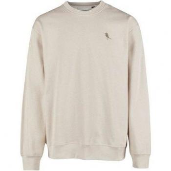 Cleptomanicx Casual Sweatshirt Herren L beige, bestickt, Embo‑Gull‑Mono-Design