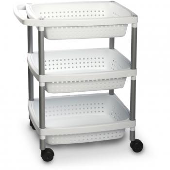 CARRO VERDULERO 3 CESTAS BLANCO 7738001