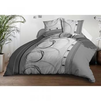 Nuit Douceur Gris – Drap Plat & Housse 140x190