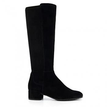 Dune London Damen Hochleg-Stiefel Tayla aus Stretch-Wildleder