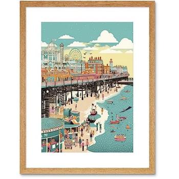 Beachfront Bliss Portrait – 9” W × 7” H, Framed in Beige