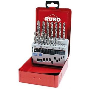 Juego de brocas HSS Ruko 214214 en caja metálica