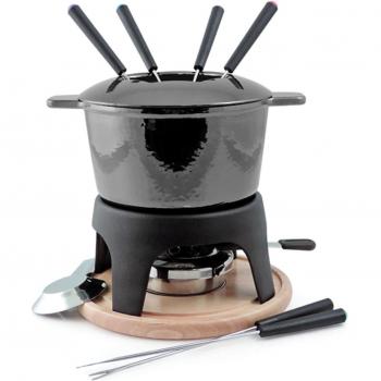Sierra Elegance 11‑Piece Black Fondue Kit