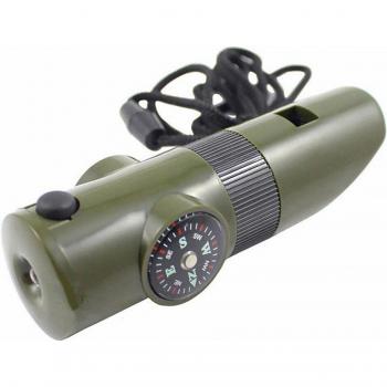 Kit Survival Green – Sifflet, Thermo, Compas, Lumière LED