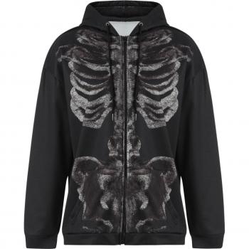 Sudadera Larga Estampada de Calavera