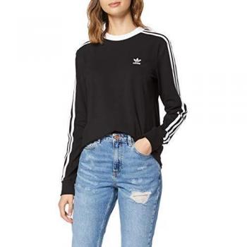 Adidas 3STR Damen Langärmliges T-Shirt in Schwarz, Größe 44