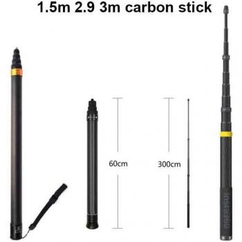 Carbon Fiber Insta360 3m Long‑Reach Selfie Pole