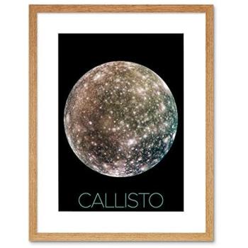 Galileo’s Callisto Journey – NASA Spacecraft Art, 9x7 Framed Beige